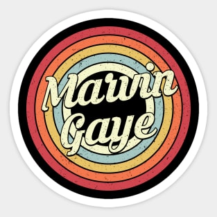 Marvin Proud Name Retro Rainbow Tribute Sticker